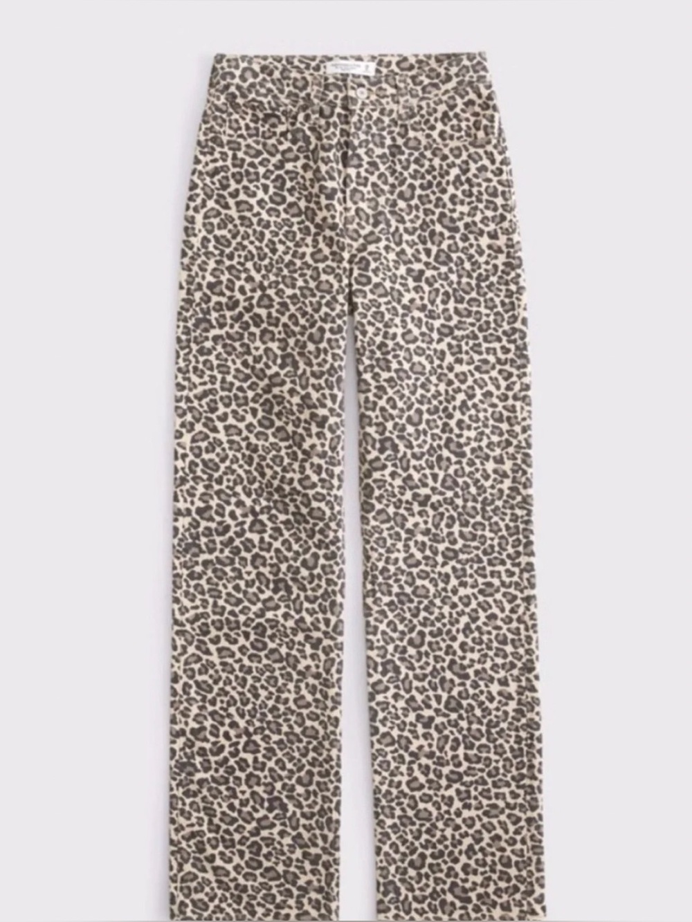 Abercrombie Curve Love 90s Relaxed Jeans 8R / 29 Leopard Print High Rise NWOT